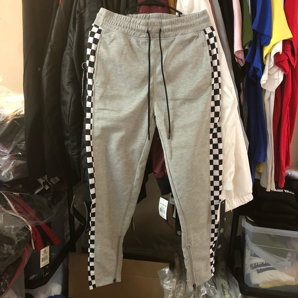 Other - Checkered Track Pants - Grey Other - Checkered Track Pants - Grey